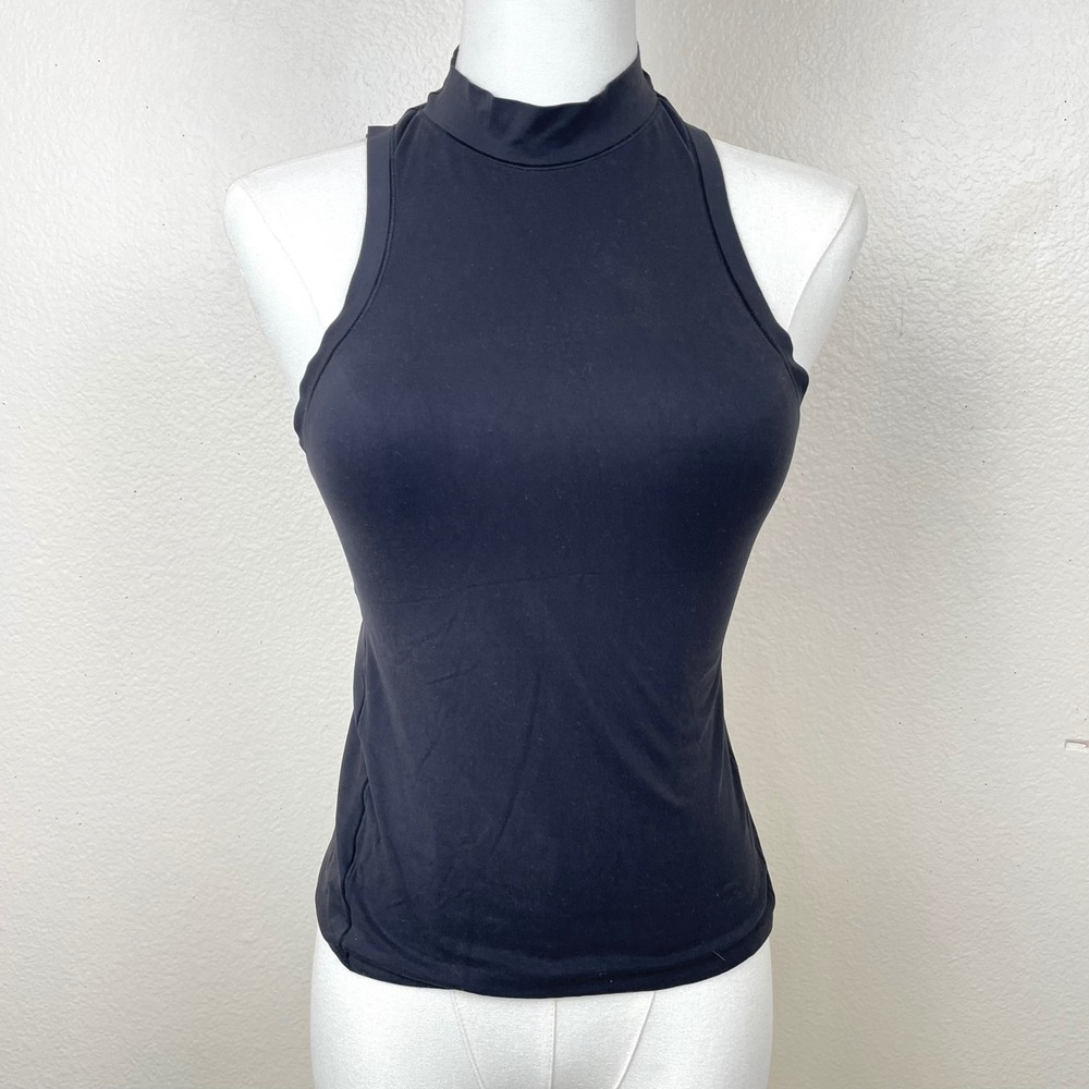 Lululemon Womens Tank Top Sz SP Align High Neck Black Athleisure Training